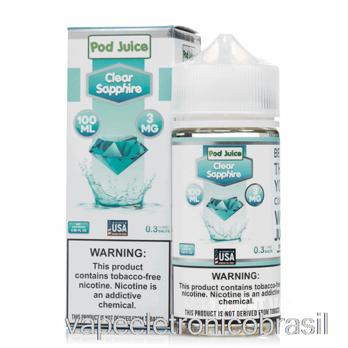 Vape Vaporesso Clear Safira - Suco De Vagem - 100ml 0mg